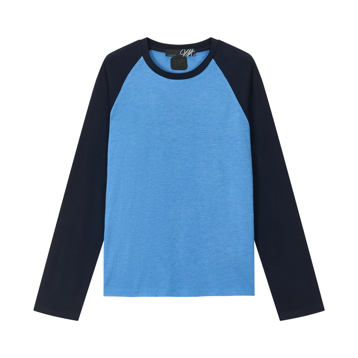 VLABMADE Color-Block 260g Breathable Cropped Long-Sleeve Tee