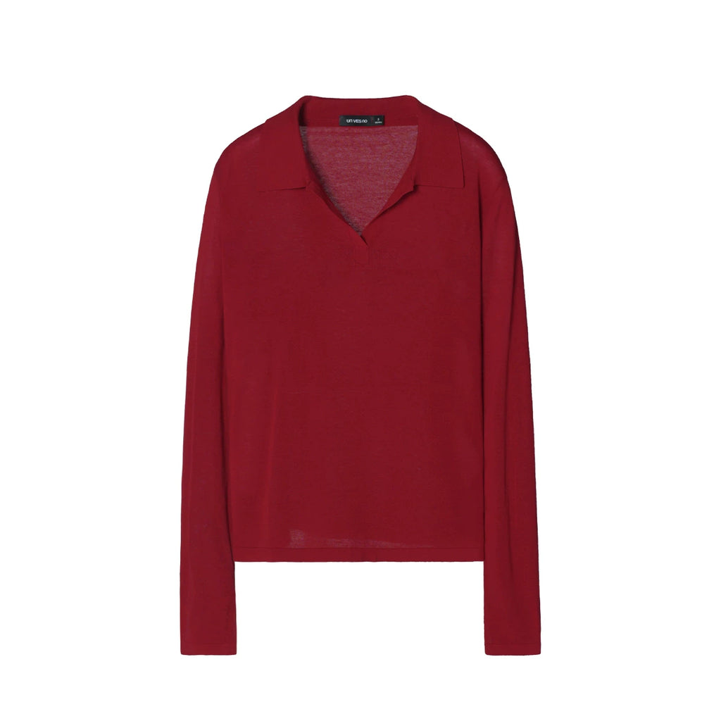 Unvesno -Gauge Linen-Blend Oversized Henley Polo Top