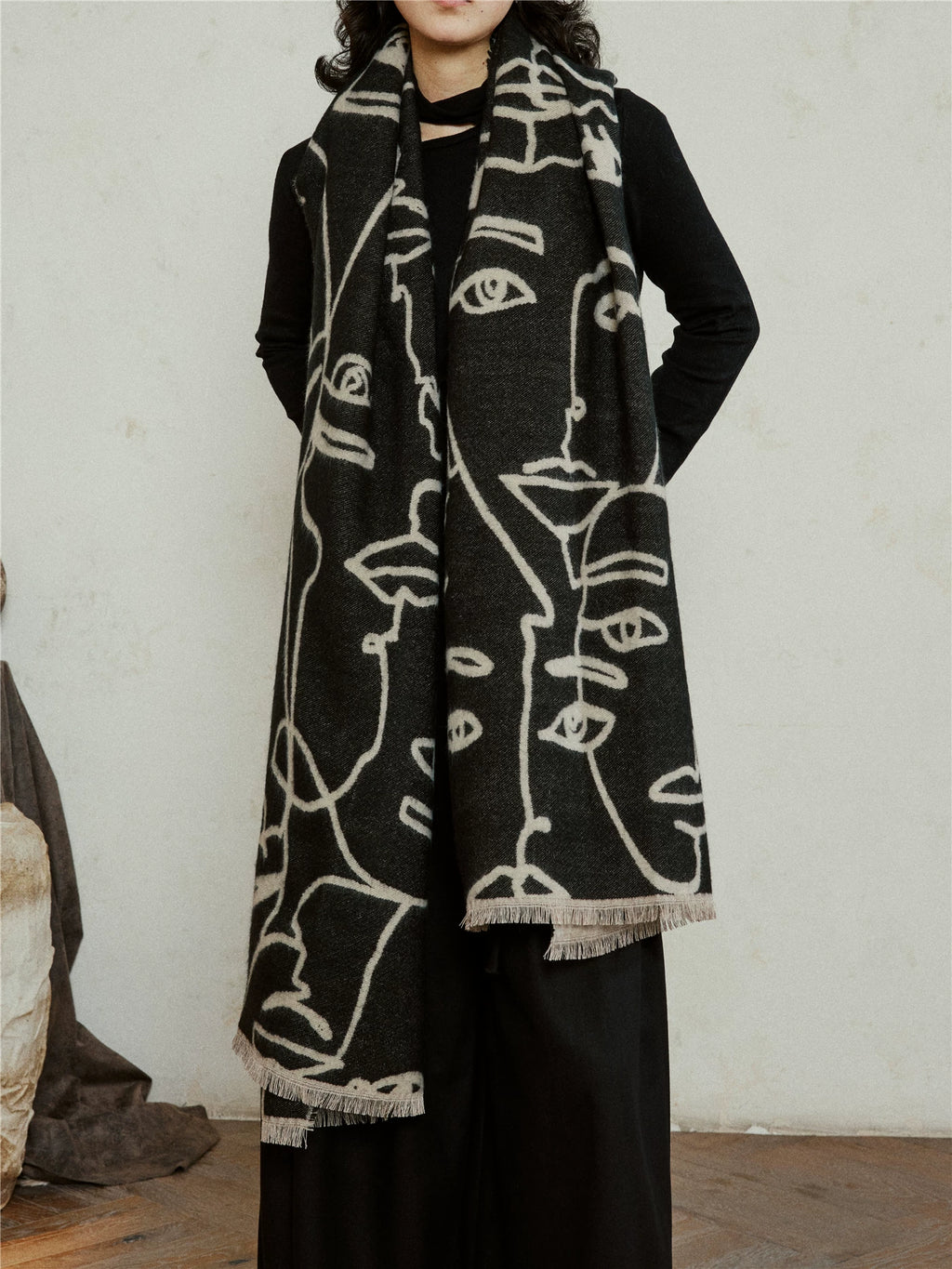 SUNYVONNE Lazy Thermal Scarf