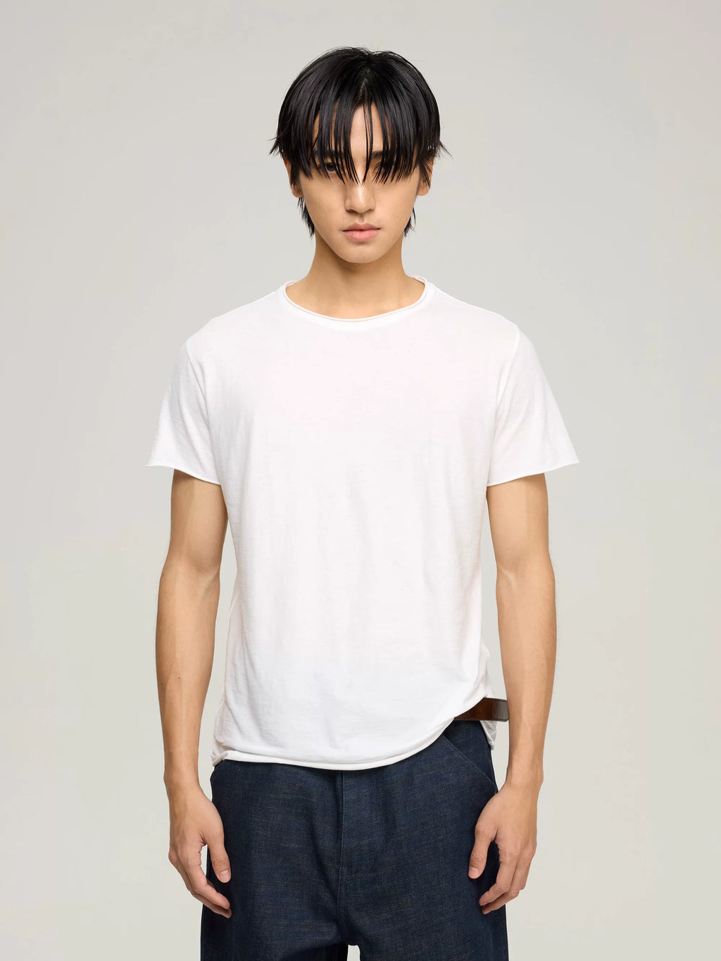 INSAIT Sheer Cozy High-Twist Cotton Breathable Cropped Tee