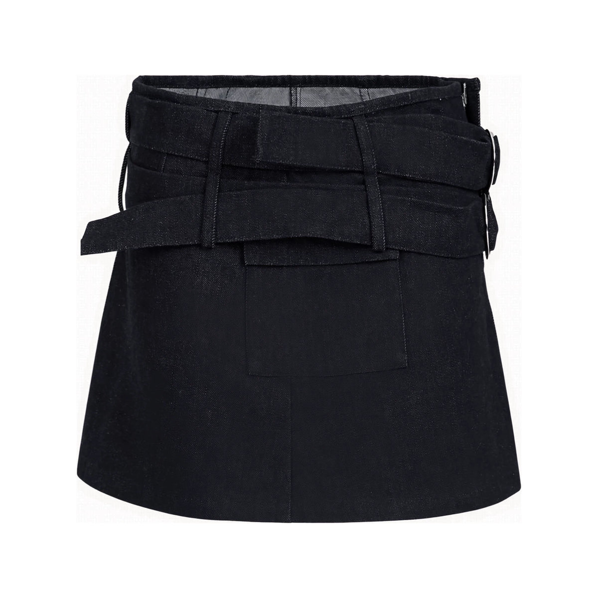 JIKOO Cool Raw Denim Stand-Collar Cropped Jacket and Skirt Set