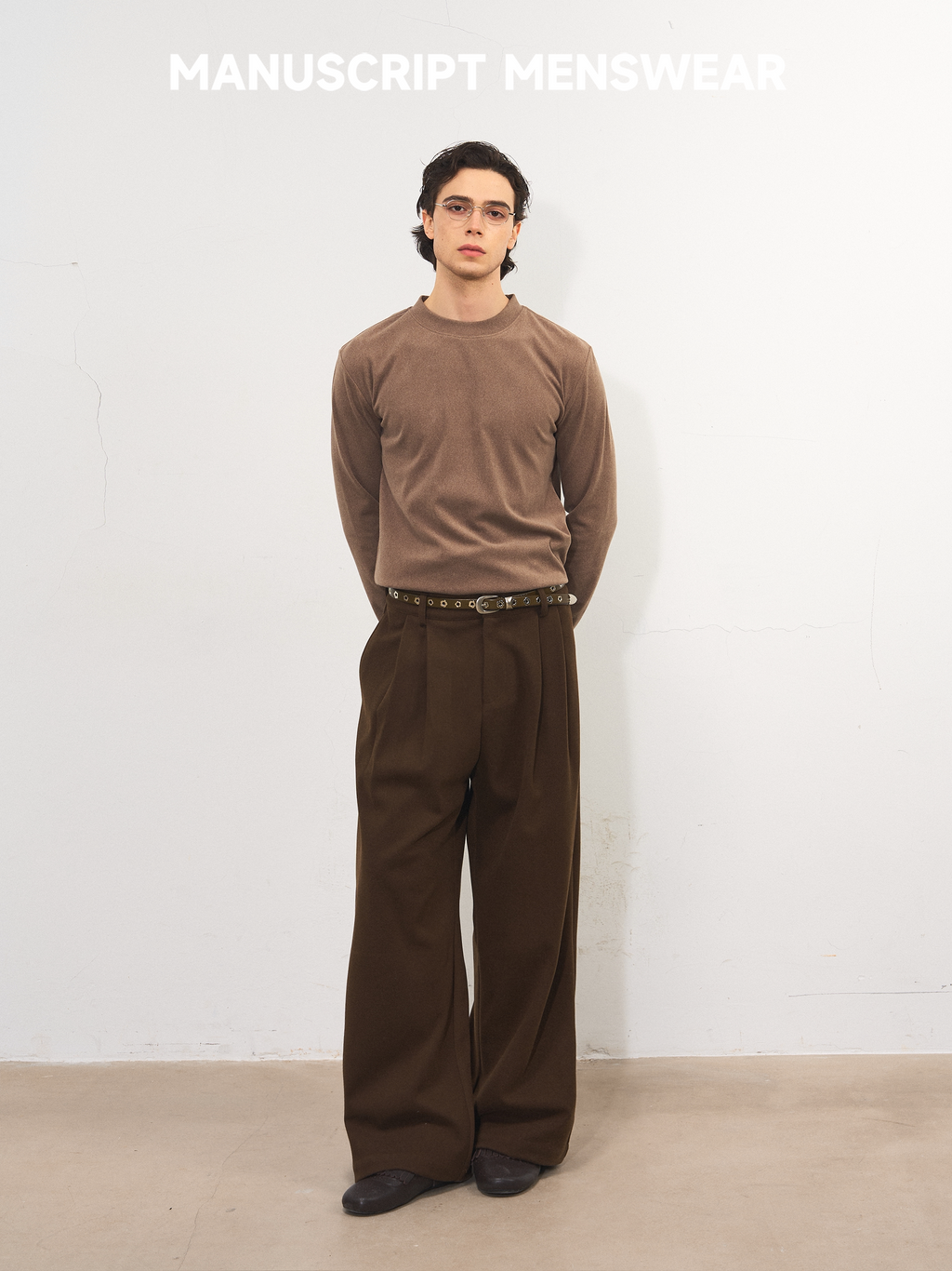 MANUSCRIPT Casual Round Neck Thermal Long Sleeves