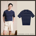 CULTUM Striped Breathable Oversized Knit Tee