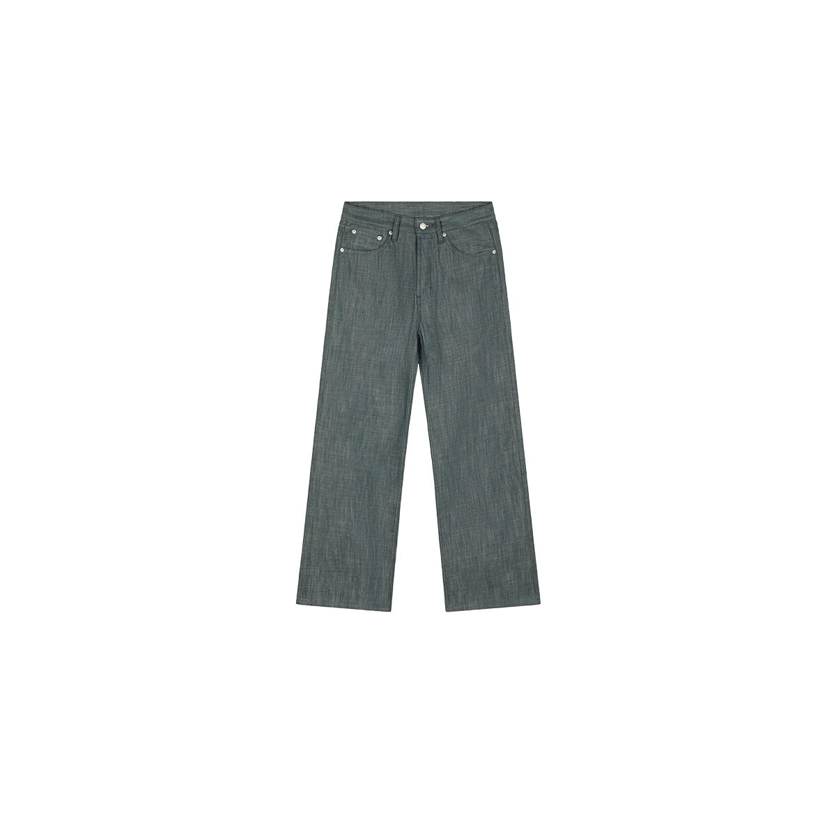 PLUS NO LOGO Lake Green Raw Denim Straight Flared Jeans