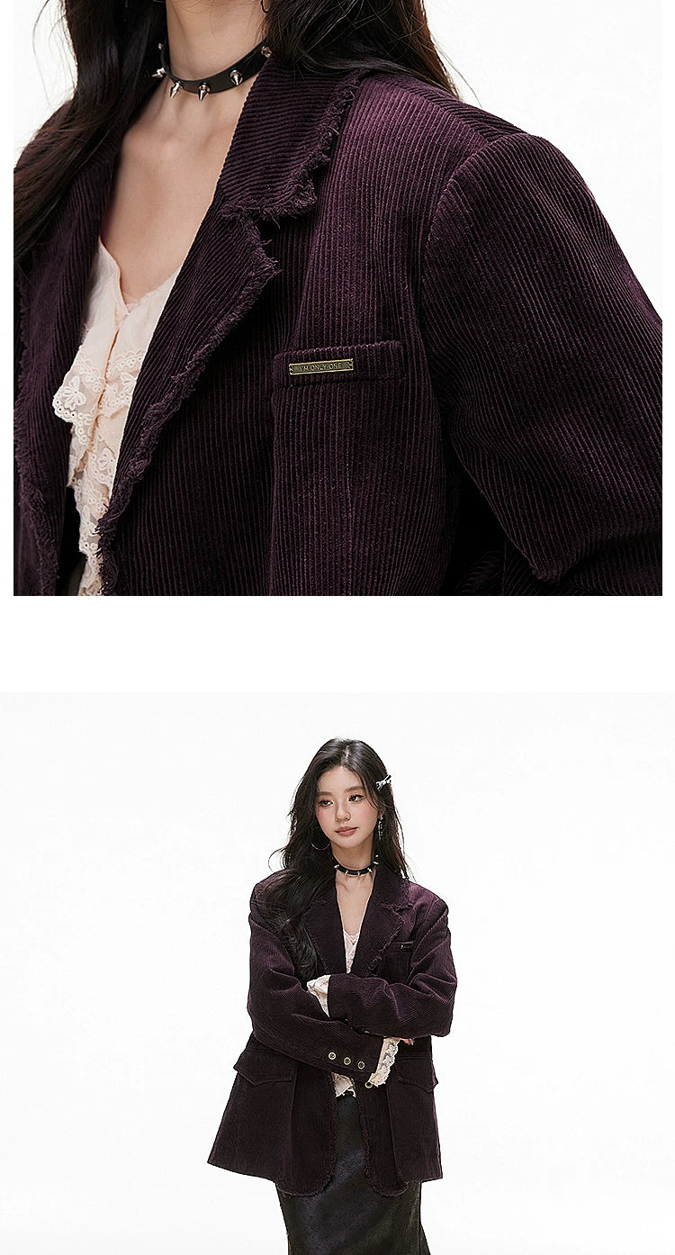 IMONE Vintage Loose Corduroy Blazer