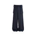 JCAESAR Wide Leg Cargo Trousers with Detachable Belt