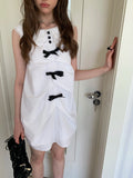 silvernorth lake Contrast Bow Lace Cocoon Dress