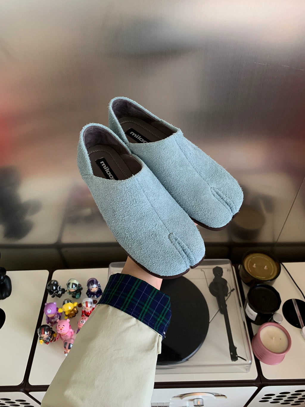MILOOEY Leather Split-Toe Slip-On Mule