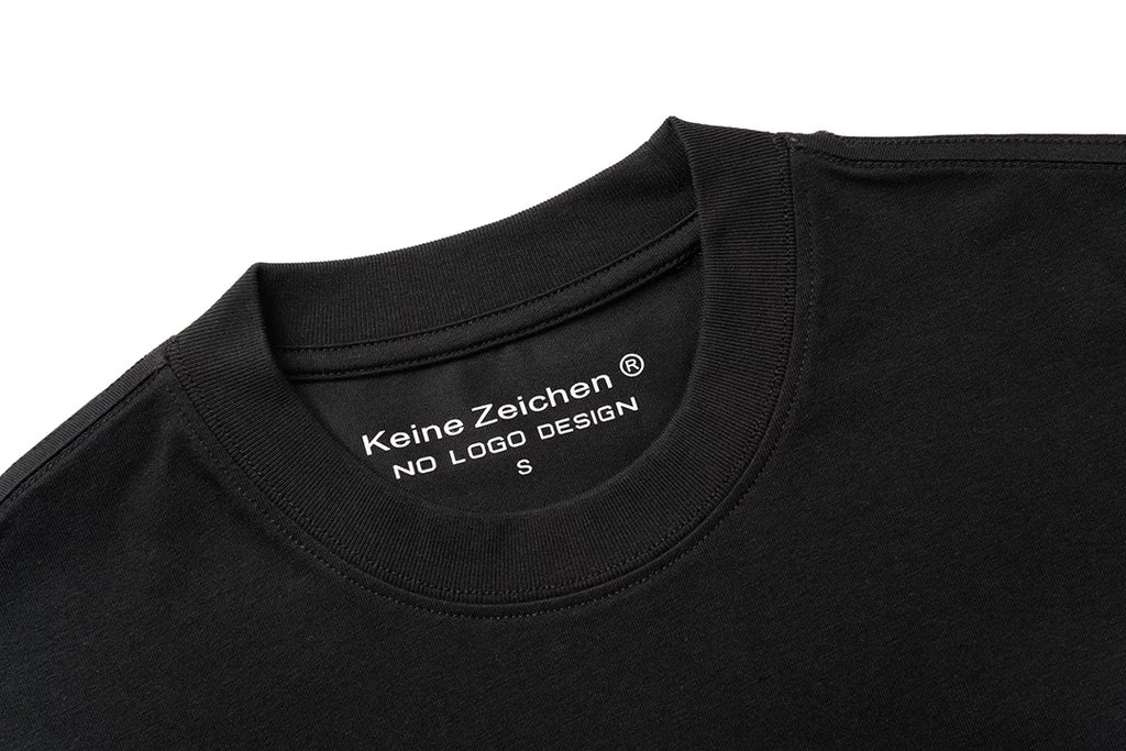 NO LOGO Small Neckline Short and Wide Casual Tee