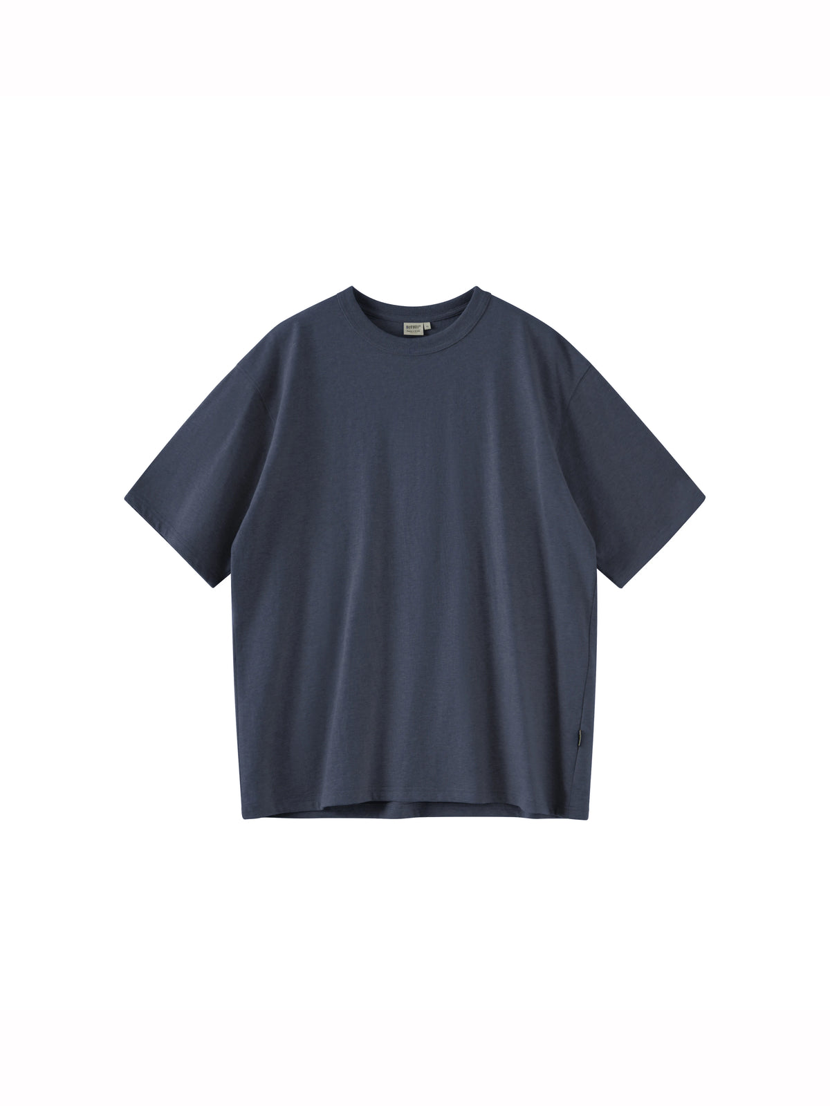 BUTTBILL Textured Cotton Loose Fit Drop-Shoulder Tee