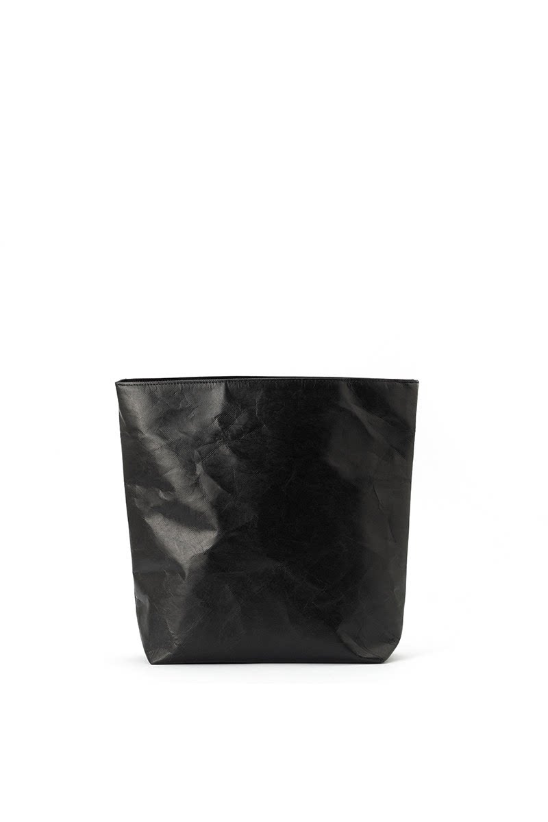 NO LOGO Top-Grain Leather Nylon Backpack - Zip-Top