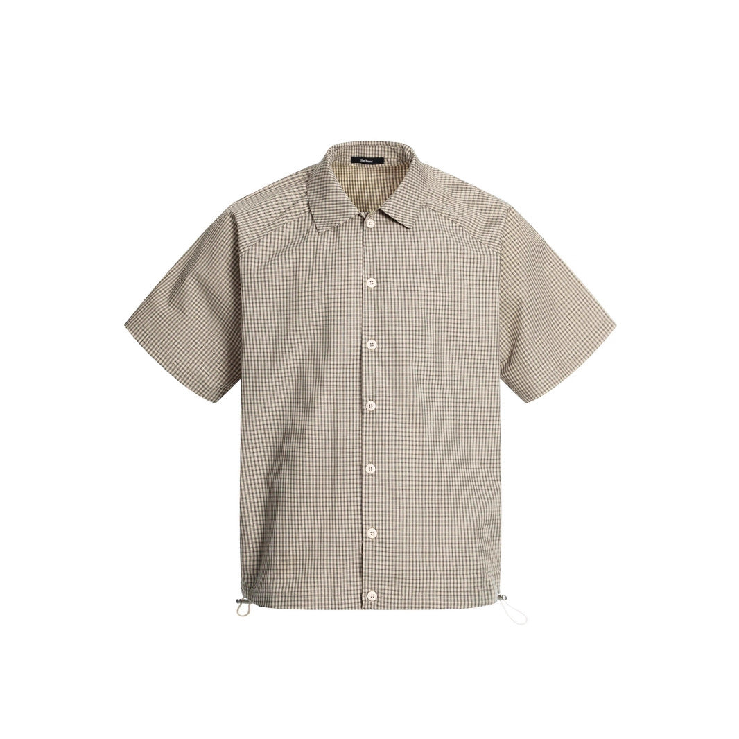 11KN Apricot Plaid Oversized Shirt