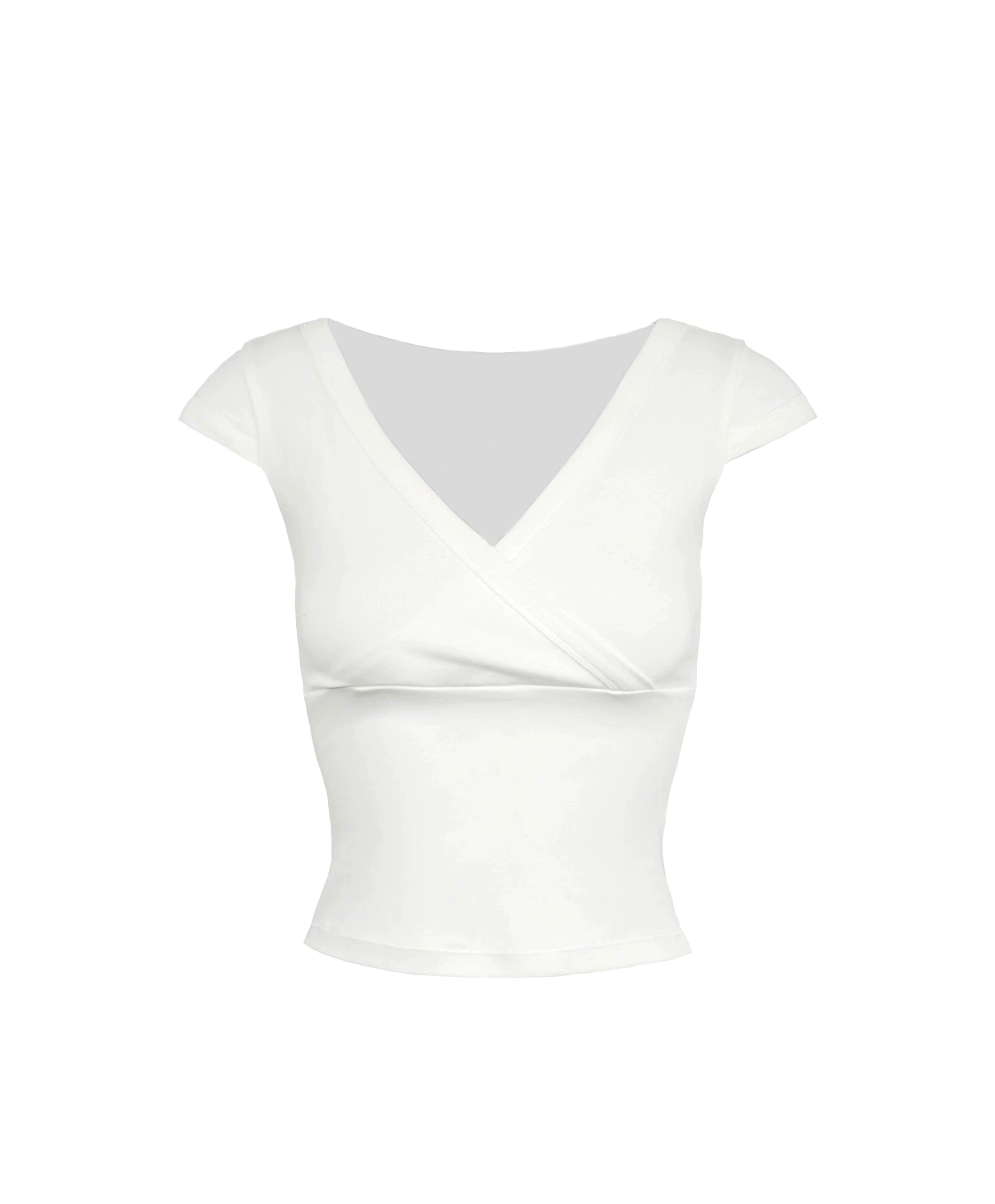 Jim Kennet Low Chest Cross V-Neck Slim Fit Stretch Tee
