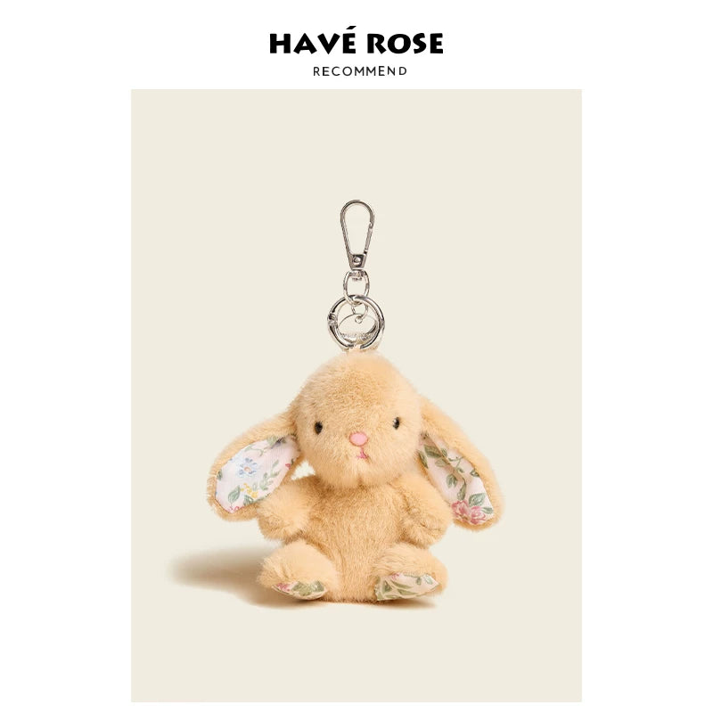 HAVEROSE Plush Rabbit Bag Charm Keychain