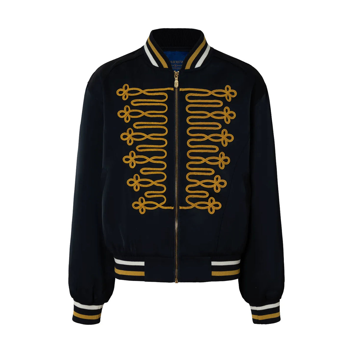 YADcrew Embroidered Glossy Bomber Jacket