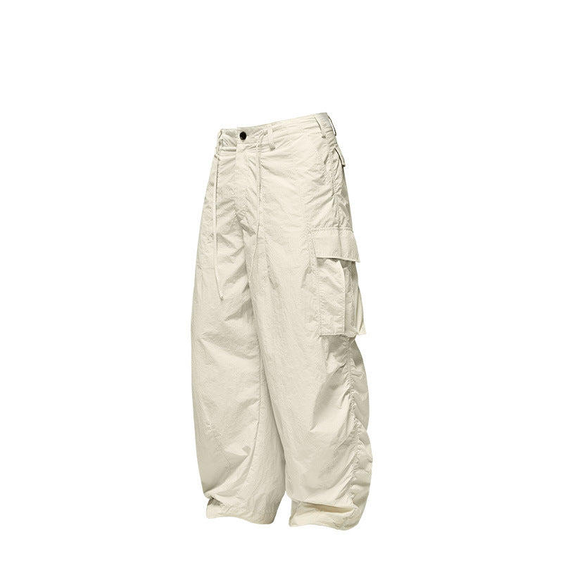 INF Fine plaid loose tooling wide-leg pants