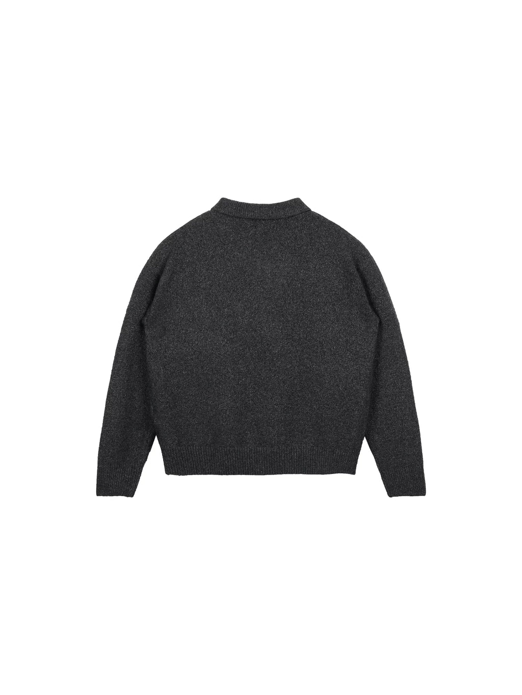 Plus No Logo Polo Collar Soft and Waxy Heattech Knitting Shirt