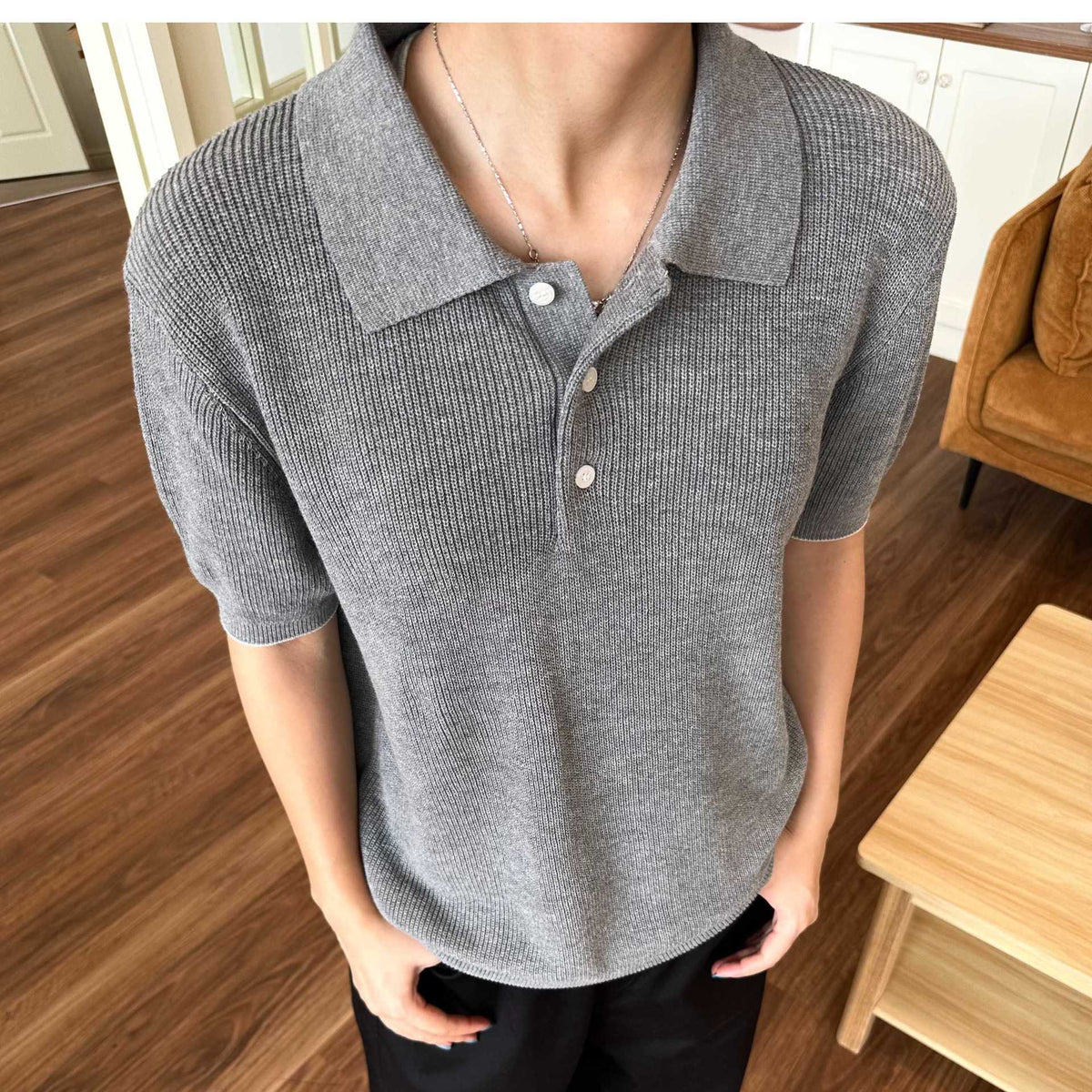 MADEEXTREME Breathable Relaxed Knit Polo