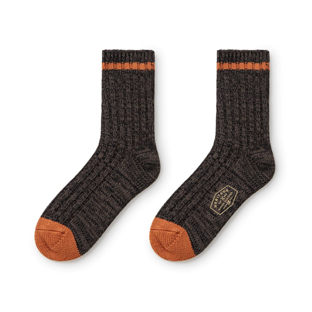 Maden Retro Thick-knit Striped Tube Socks