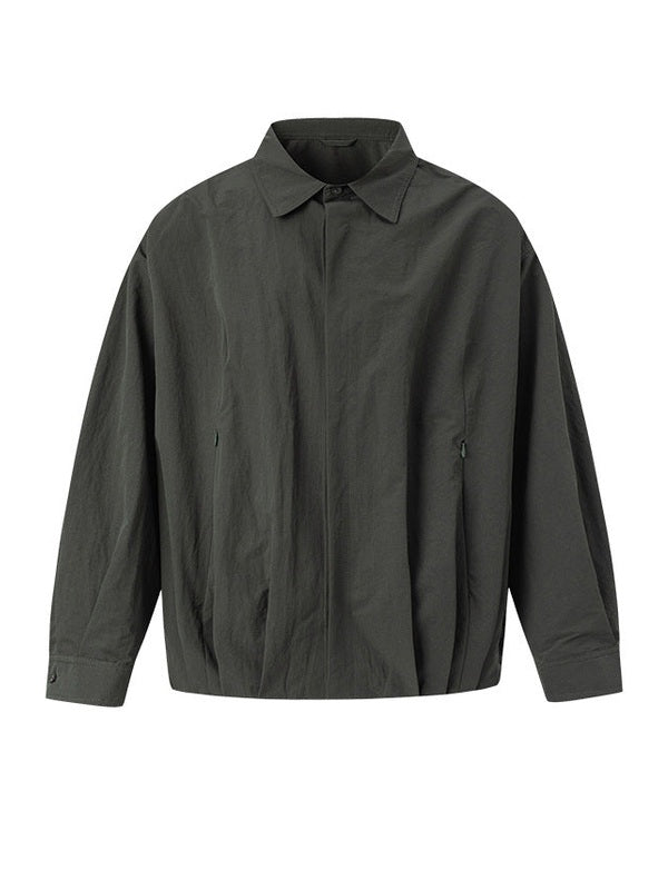 UNF Three-dimensional Pleated Loose Long-sleeved Shirt Jacket
