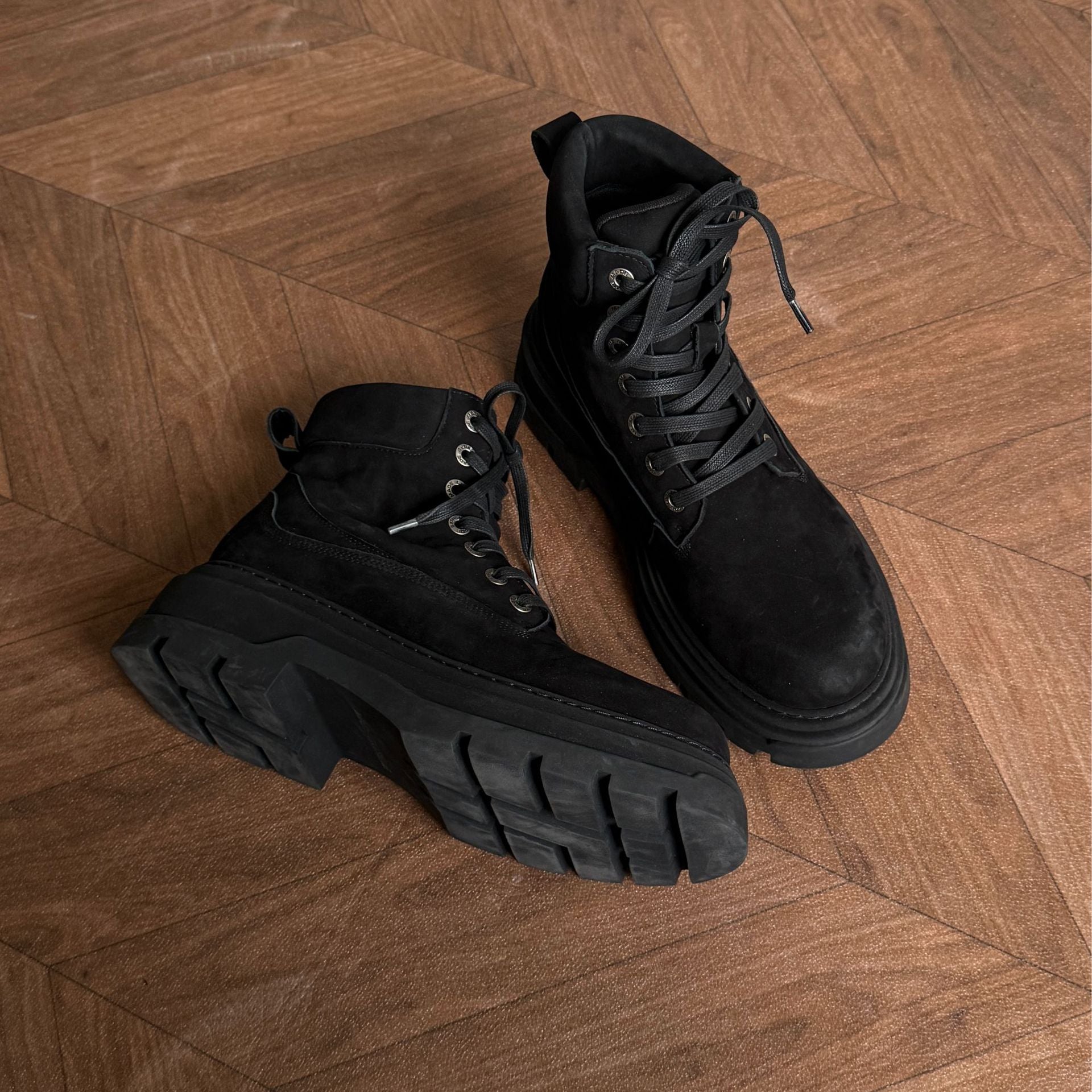 EME Cowhide Retro Non-slip Tooling British Style Short Boots