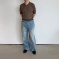 Anniehall Ice Blue Washed 13oz Straight-Leg Jeans