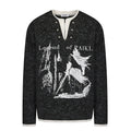 PAIKI Knight's Castle Henry Neck Pearl Buckle Fake Two-piece V-Neck Long Sleeve