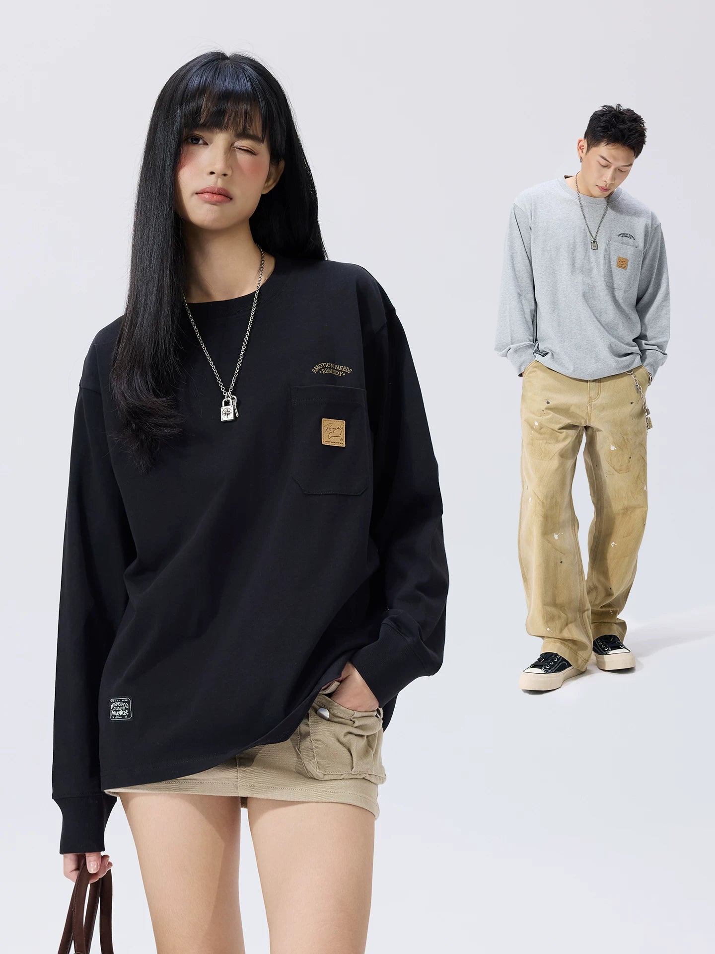 Remedy Vintage Alphabet Print Long Sleeves
