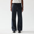 Azure Lisseur Raw Denim Slightly Flared Wide-Leg Jeans
