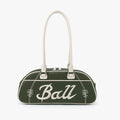 VFVF Green Faux Leather Zip-Top Crossbody Bag