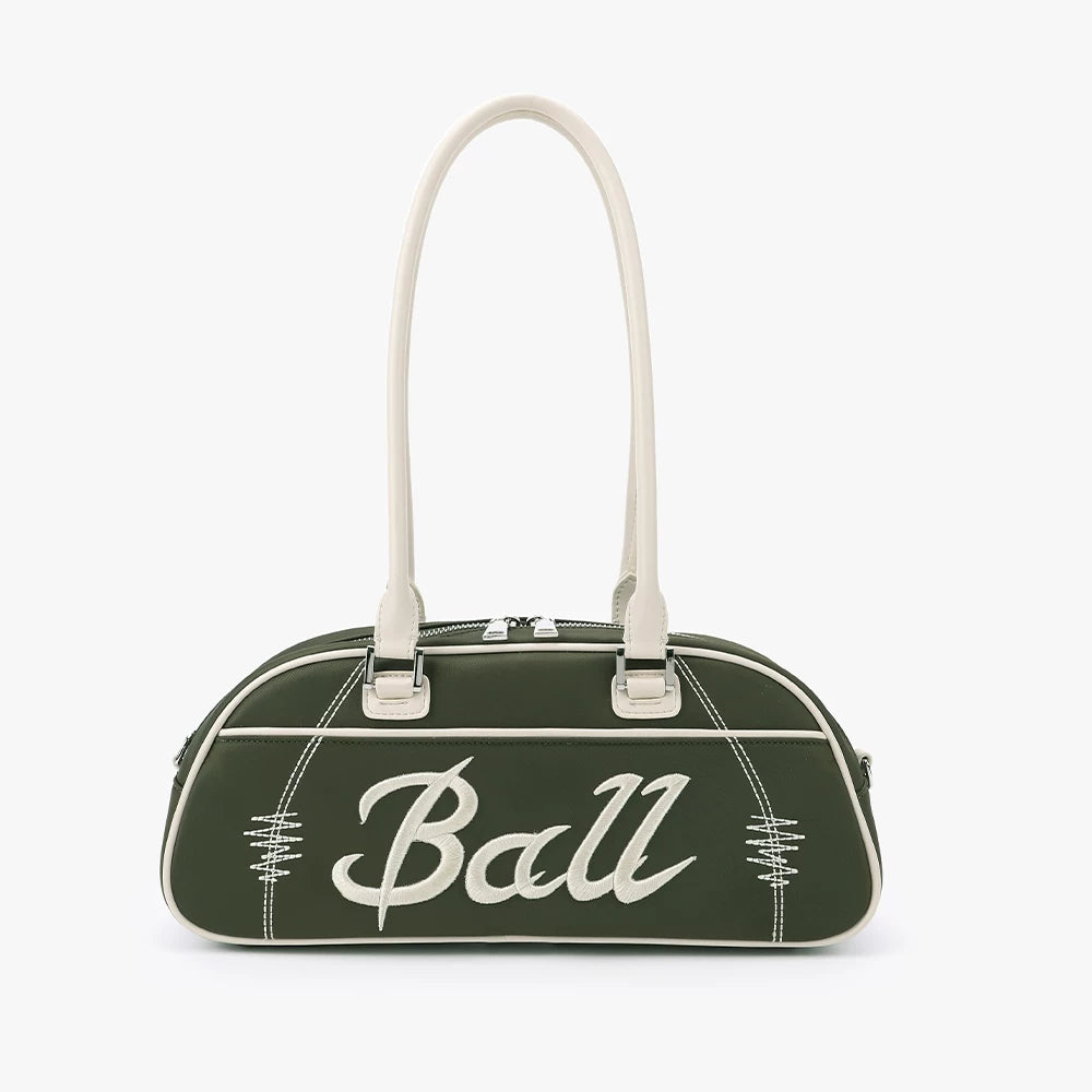 VFVF Green Faux Leather Zip-Top Crossbody Bag