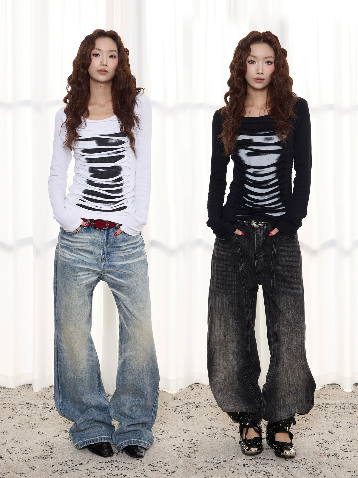 ANTSSTNA Striped 260g Breathable Slim Fit Long-Sleeve Tee