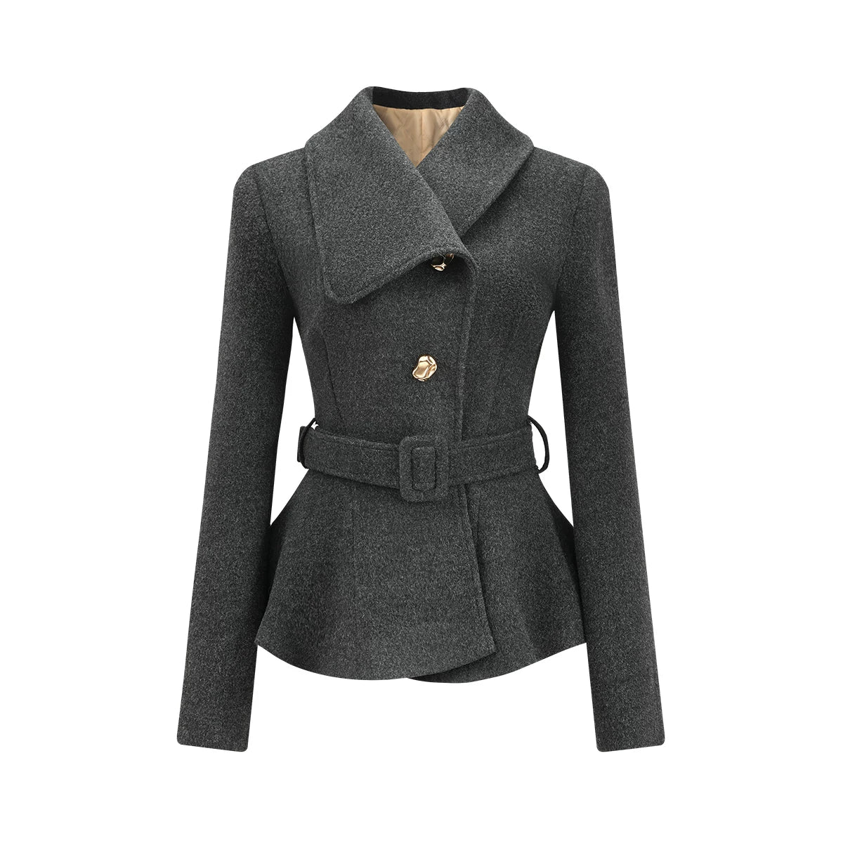 Barb Chill Premium Padded Wool Short Jacket Woolen Skirt