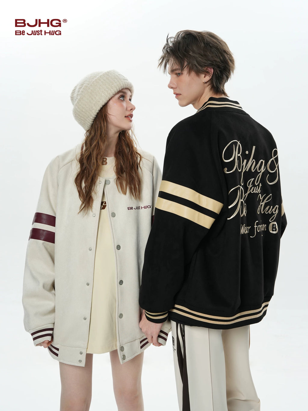 BJHG Embroidery 400g Oversized Baseball Jacket