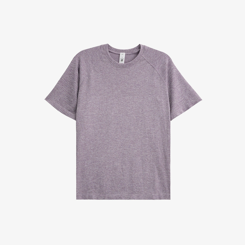 NO LOGO Quick Drying Seamless Jacquard Sports Slim Tee