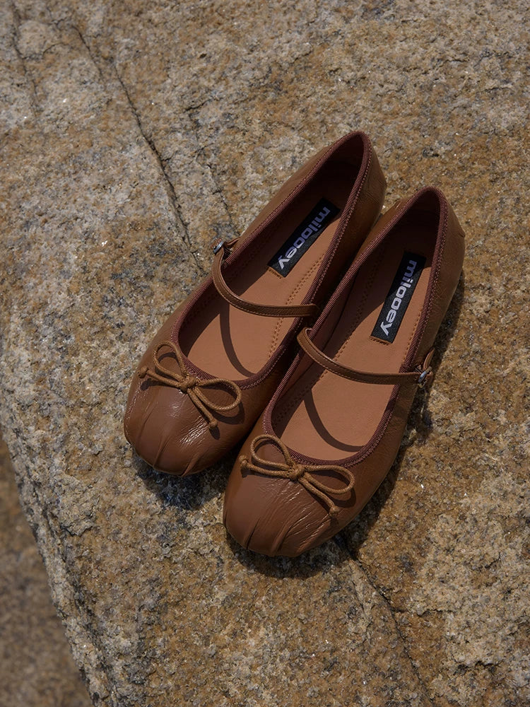 MILOOEY Bow Strap Ballet Flat