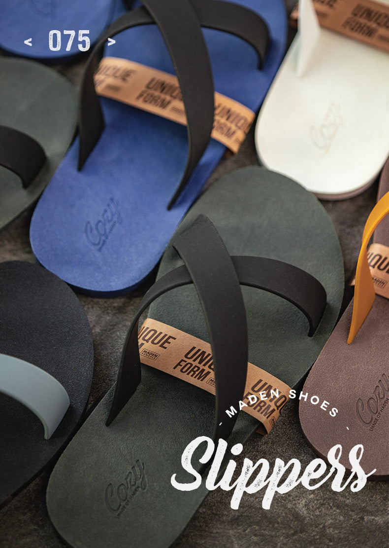 MADEN Unique Form Rubber Cross-Strap Flip-Flop