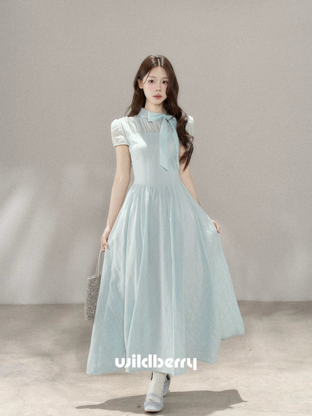 Wildberry French-Style Fitted Waist A-Line Dress