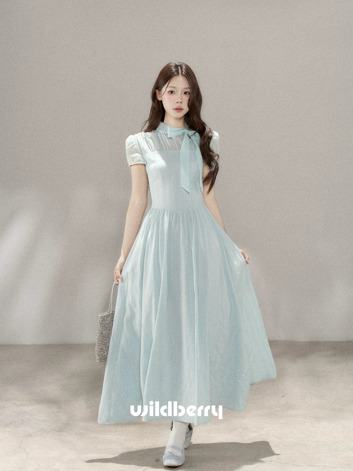Wildberry French-Style Fitted Waist A-Line Dress