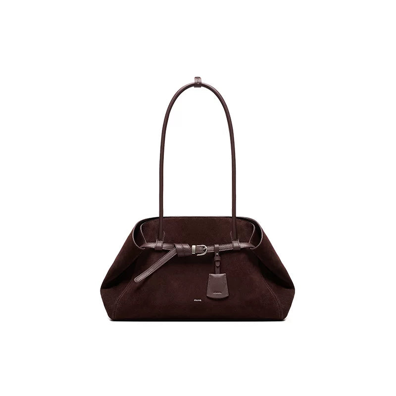 muva. Leather Magnetic Snap Underarm Bag