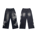 Inflation Totem Print Wash Water Straight Jeans