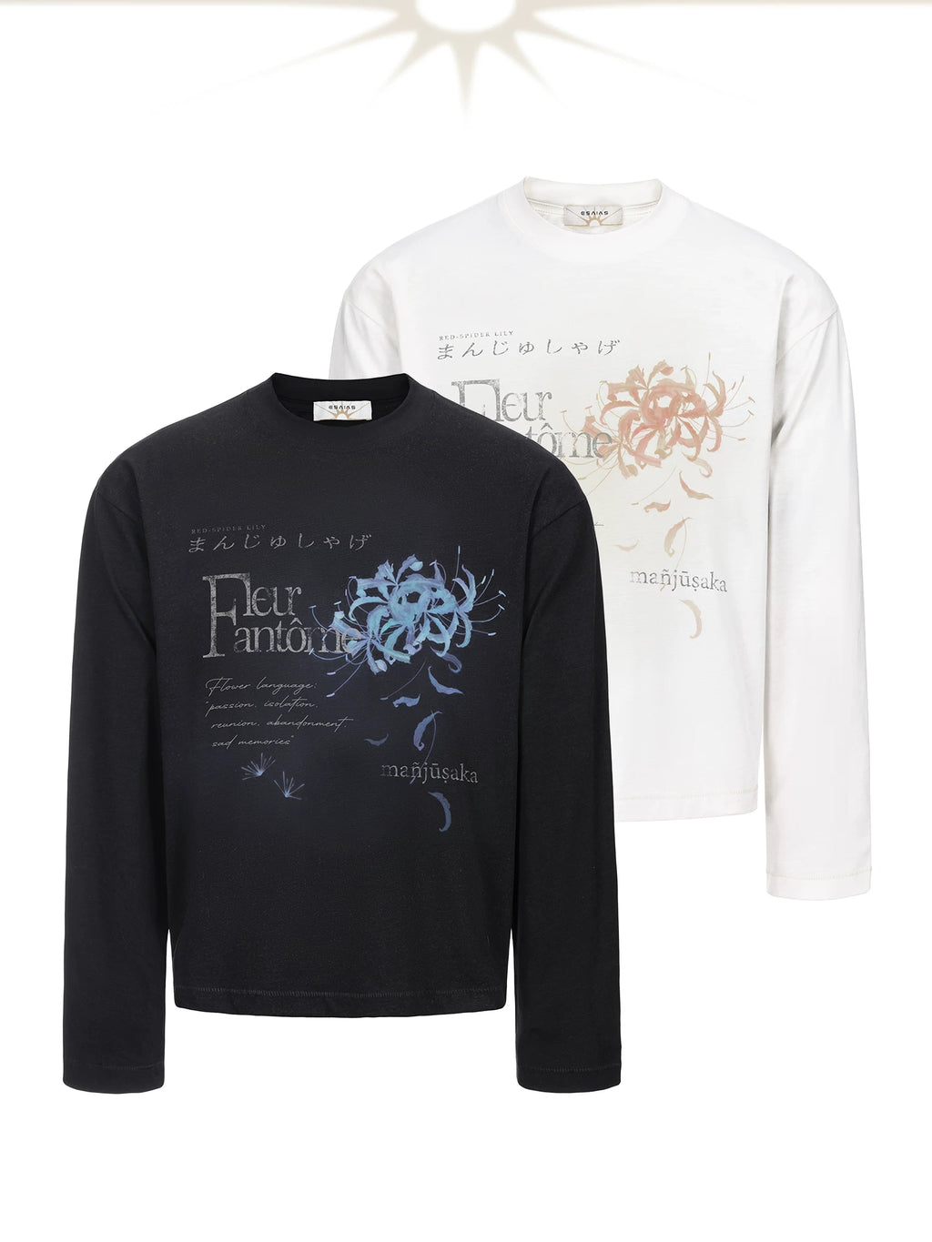 Esaias Spider Lily 260g Breathable Oversized Long-Sleeve Tee