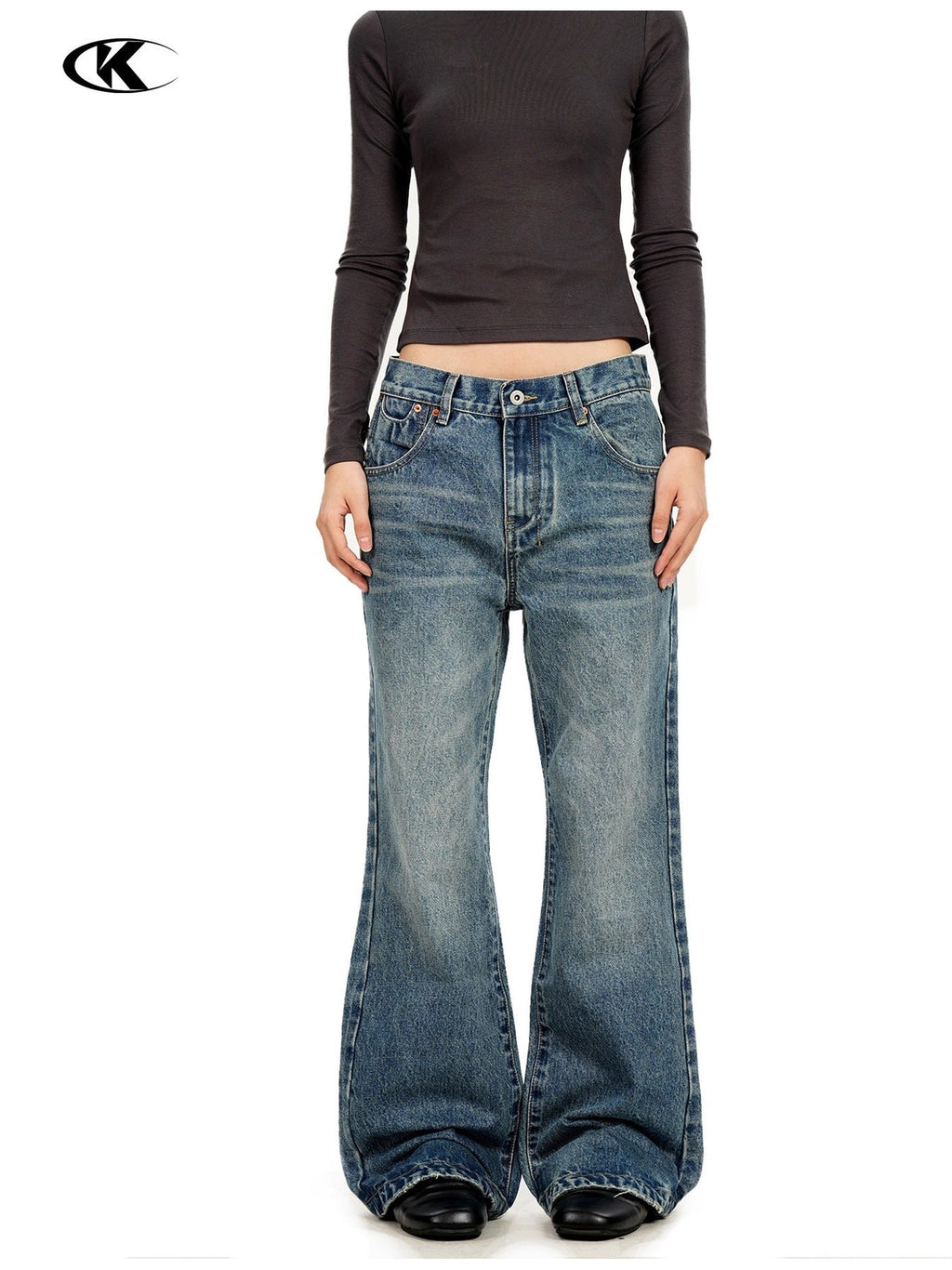 11KN Retro Micro-pull Three-dimensional Slim-fitting and Thin Casual Pants