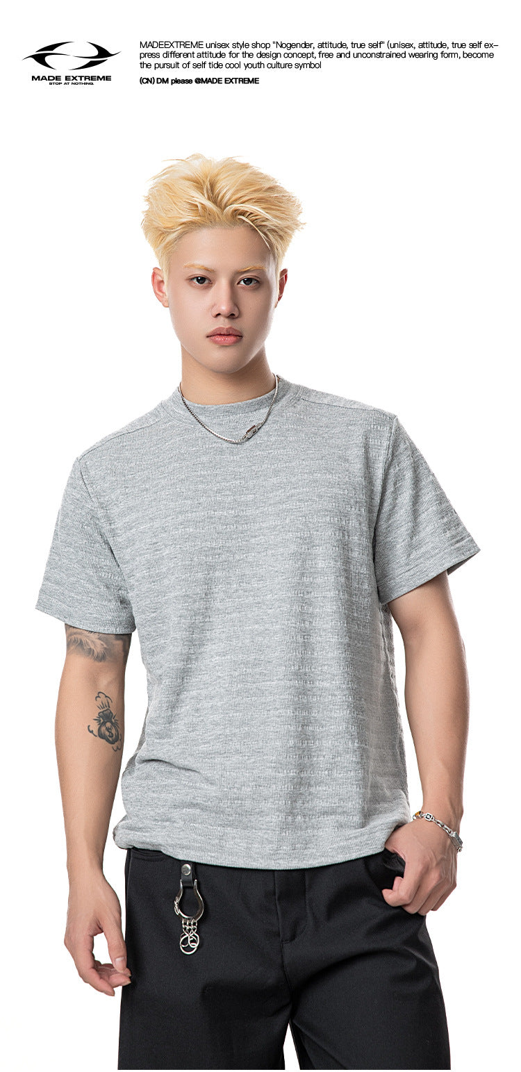 MADEEXTREME static luxury blend jacquard crew neck tee