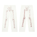 GRAF Abstract Line-Drawn Skeletal Figures 400g Wide-Leg Sweatpants