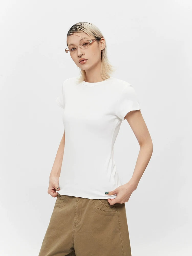 (Clearance) AIRHOOD Casual Slim-fit Front Shoulder Tee