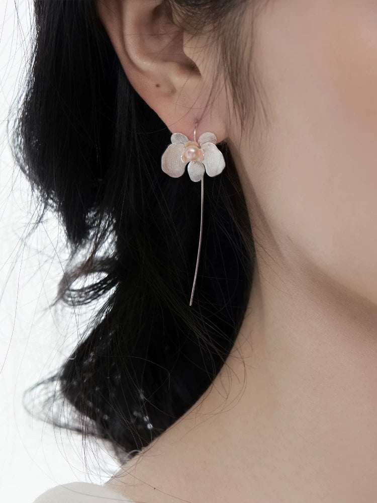 NO SOLUTION Phalaenopsis Flower Stud Earrings