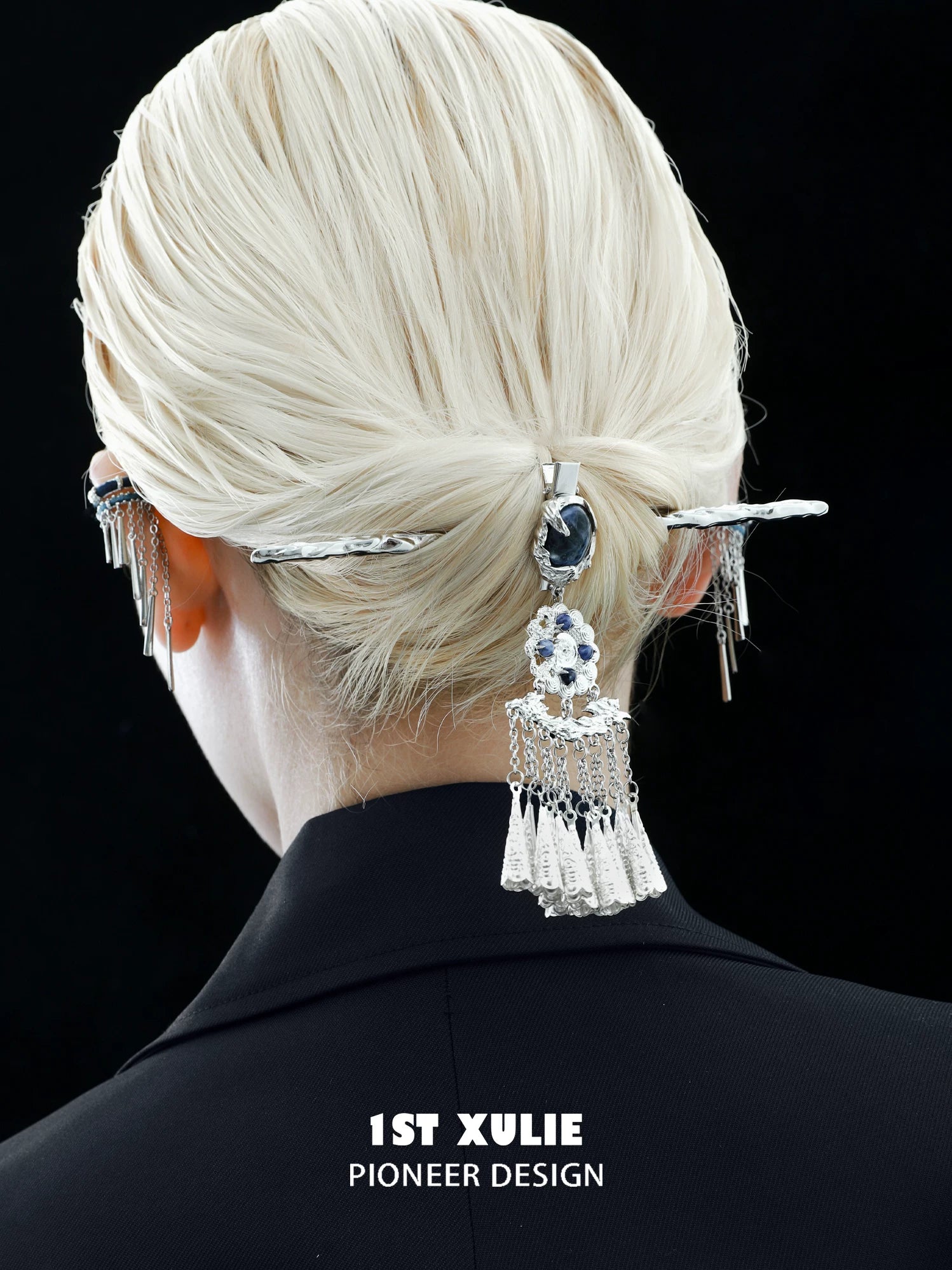 1ST XULIE Miao Step-Shake Hairpin Coiled Hair Stick