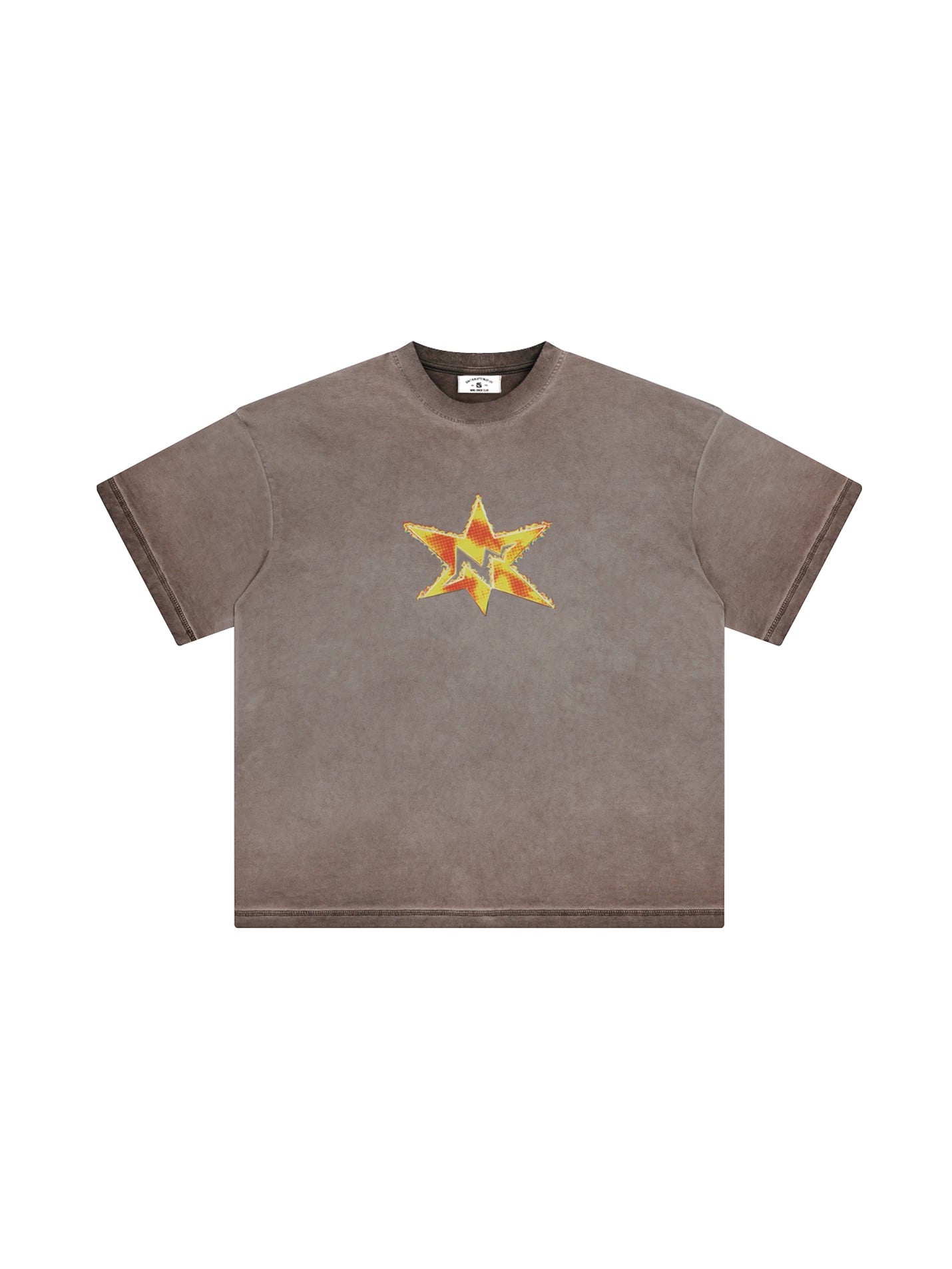 MindError Flame Star Print Gradual Change Tee