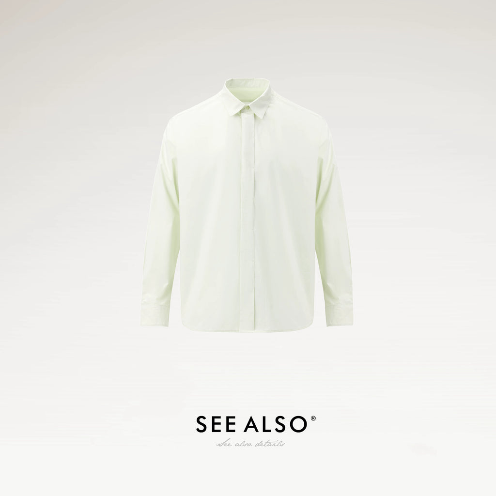 SEE ALSO Black Label 100% Cotton Breathable Relaxed Long-Sleeve Shirt